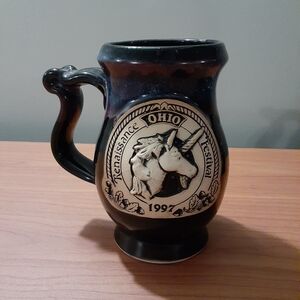 Ohio Renaissance Festival Ale Mug 1997 The Unicorn's Grace *Flaw